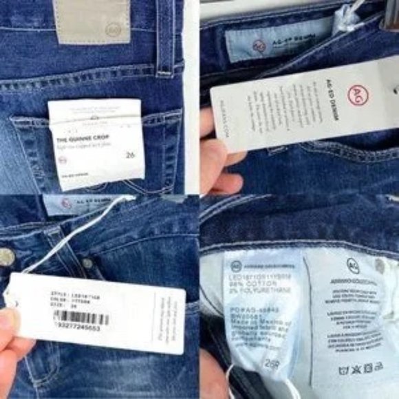 NWOT Adriano Goldschmied AG Quinne High Waist Crop Flare Jeans Size 26 - Picture 6 of 7